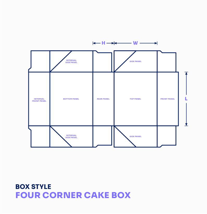 Four Corner Cake Box - Image 3